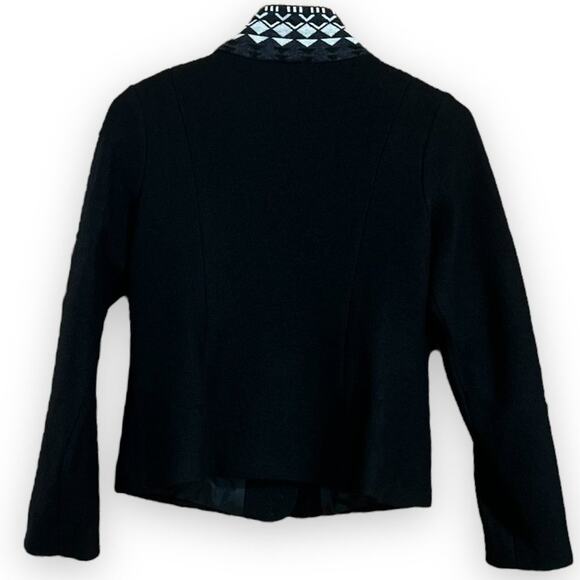 Pendleton Women's Wool Geometric Print Blazer Jacket Black Small Petite - Picture 5 of 10